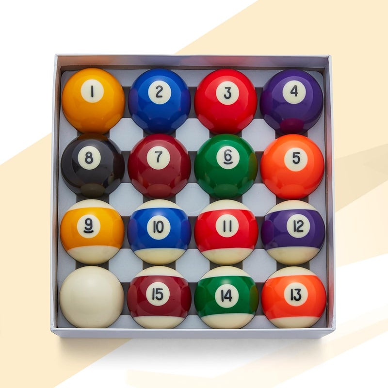 CuteKing Pool Balls, Billiard Balls, Grade AA, 2-1/4” Regulation Size, Billiard Ball Set, Pool Table Balls, Pool Ball Set, Bolas De Billar, Premium Pool Balls - Image 2